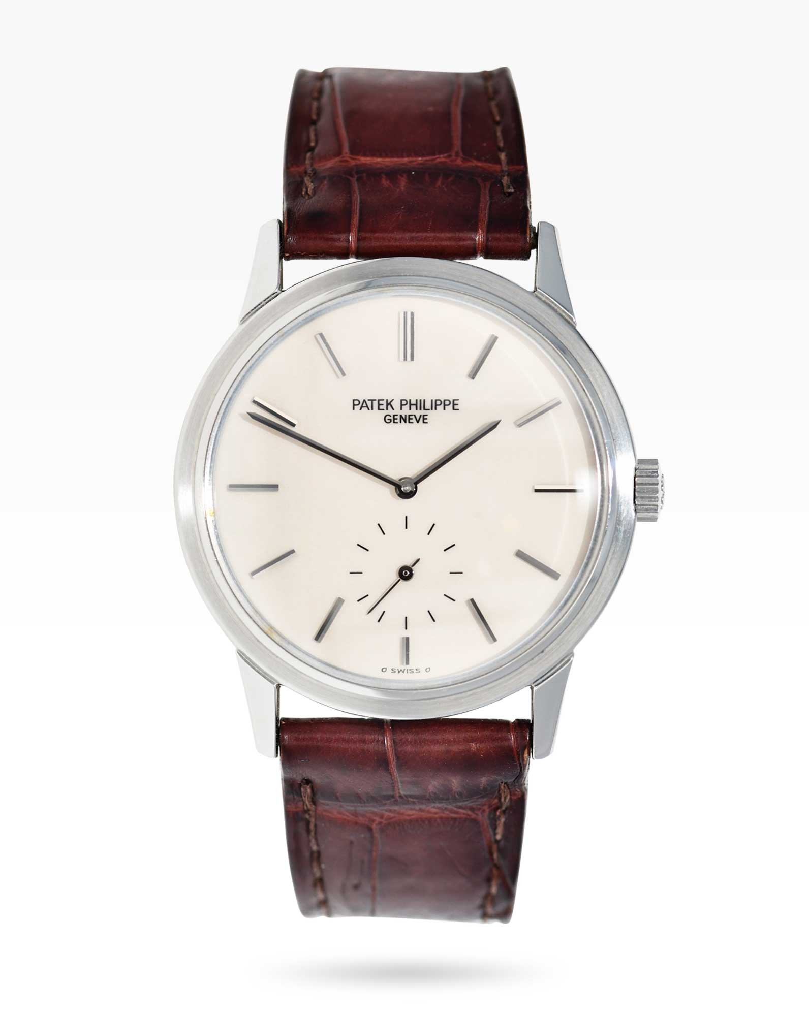 Limited production vintage Patek Philippe Calatrava Ref.3718A Steel 150th Anniversary Commemorative Dress Watch from 1989. Only at 2ToneVintage Watches.