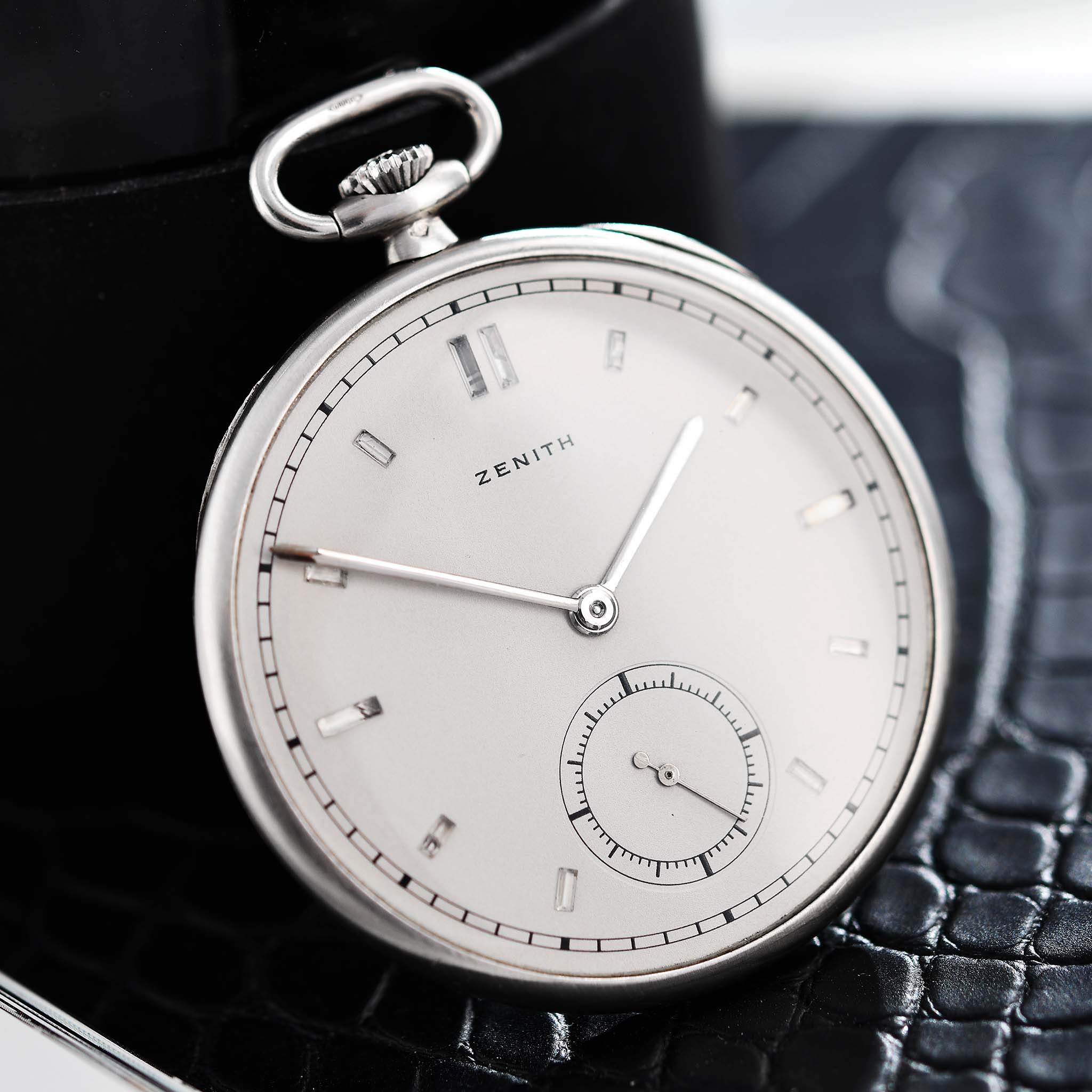 Zenith-platinum-open-face-diamond-dial-pocket-watch-img-main5